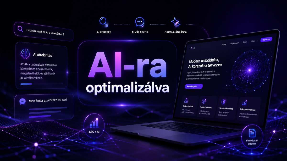 AI-ra optimalizált weboldal Google AI Mode, ChatGPT és Gemini keresésekhez