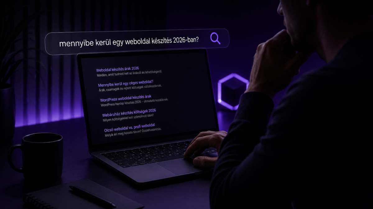 Mennyibe kerül egy weboldal készítése 2026-ban – weboldal árak és költségek keresése